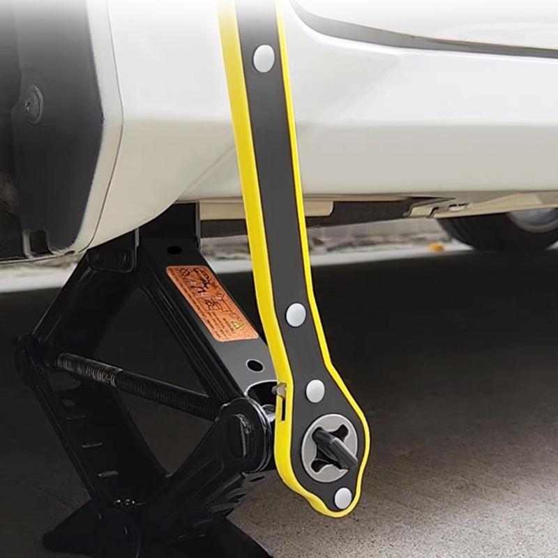 Labor Saving Compact Ratcheting Car Jacks Wrench Double Direction Mechanism For Tight Space And Emergency Tire Repairs