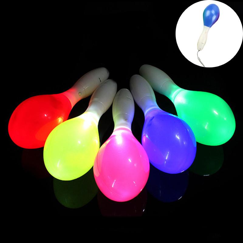 Light Led Maracas Up Neon Sensory Toy Plastic Flashing Concert Atmosphere Props