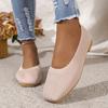 Модные женские балетки 2025 Новые однотонные с квадратным носком Неглубокие лоферы Женские слипоны Неглубокие удобные балетки для женщин Обувь