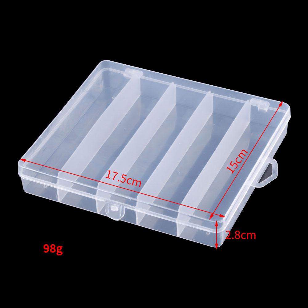 Transparent Fish Lure Storage Utility Box for Lure Organize clear Plastic Fishing Tackle Box