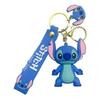 Adorable Cartoon Stitch Keychain Cute Silicone Bag Charm Creative Car Key Ring