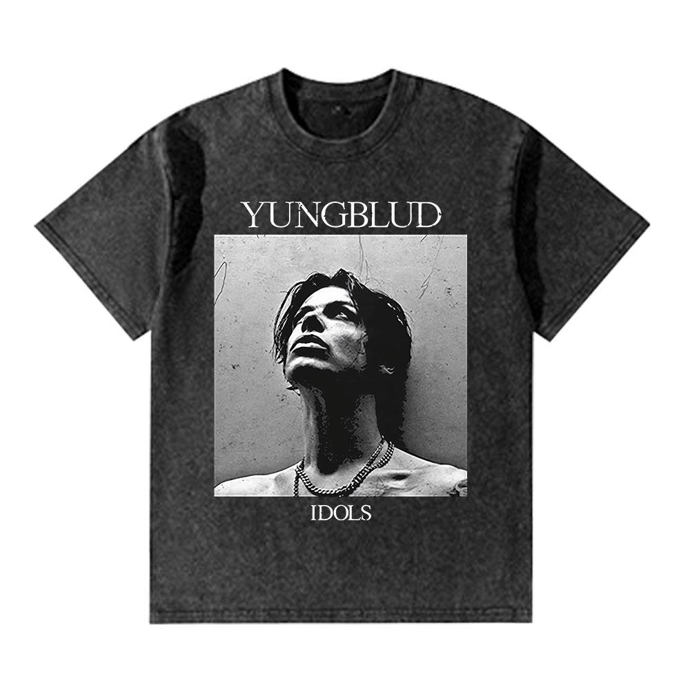 Yungblud Lowlife Логотип Альбома Выстиранные Футболки Мужская Женская Одежда Мода Футболки с Коротким Рукавом Хлопок Оверсайз Футболка Топ