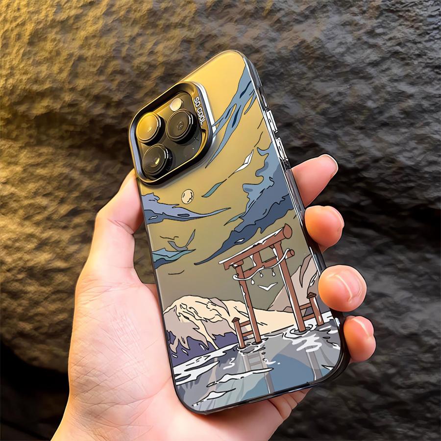 Чехол для iPhone 17 Pro Max 12 Pro Air 16 11 14 Plus 15 13 Чехол для телефона Мультяшный Аниме Пейзаж