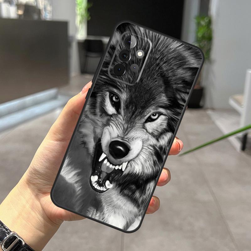 Angry Wolf Phone Case For Samsung Galaxy A14 A34 A54 A12 A32 A42 A52 A13 A23 A33 A53 A73 A52S A71 A51