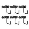 6PCS L Track Hook Double Stud Tie Down Fitting Carbon Steel for Truck Bed Trailer Cargo Control Pickup RV ATV