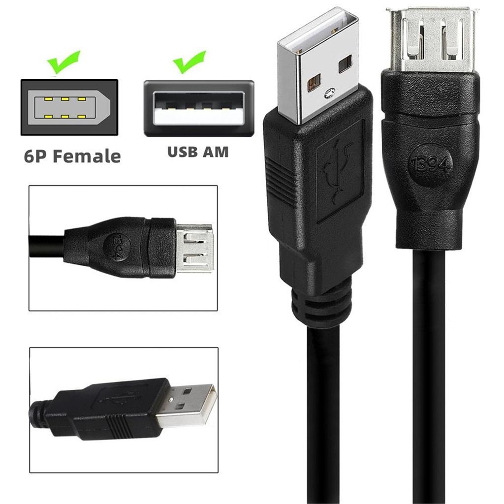 Firewire IEEE 1394 6Pin Female To USB 2.0 Male Adapter Converter Cable for Digital Devices 20cm