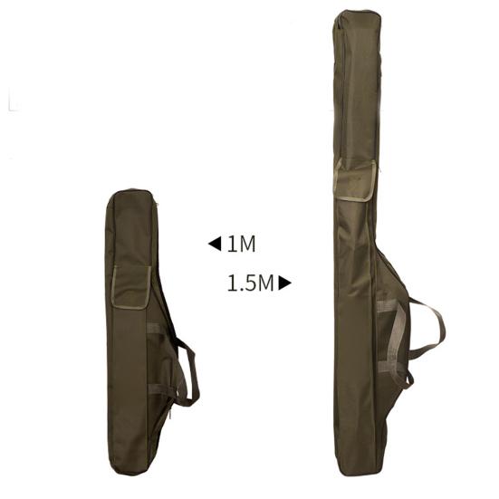 Складная сумка для удочки 1/1,5 м на молнии, чехол для хранения инструментов с удочкой, держатель для снастей