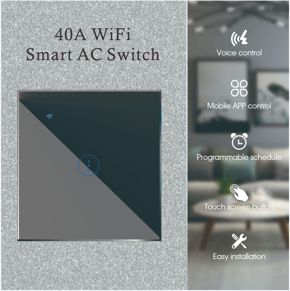 Умный WiFi-переключатель для кондиционера и водонагревателя 40А с голосовым управлением ALEXA и Google