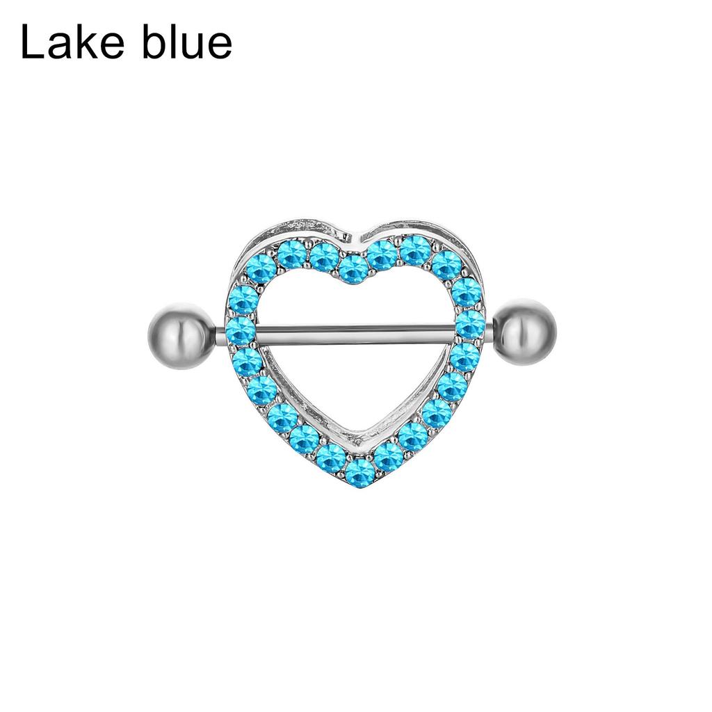 Женское роскошное кольцо с кристаллами в форме сердца, двухслойное циркониевое кольцо для пирсинга сосков, сексуальные украшения для тела