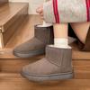 Fashion Women's Flat Snow Boots Winter New Suede Sleeve Non-slip Wear-resistant Comfortable Short Cotton Boots