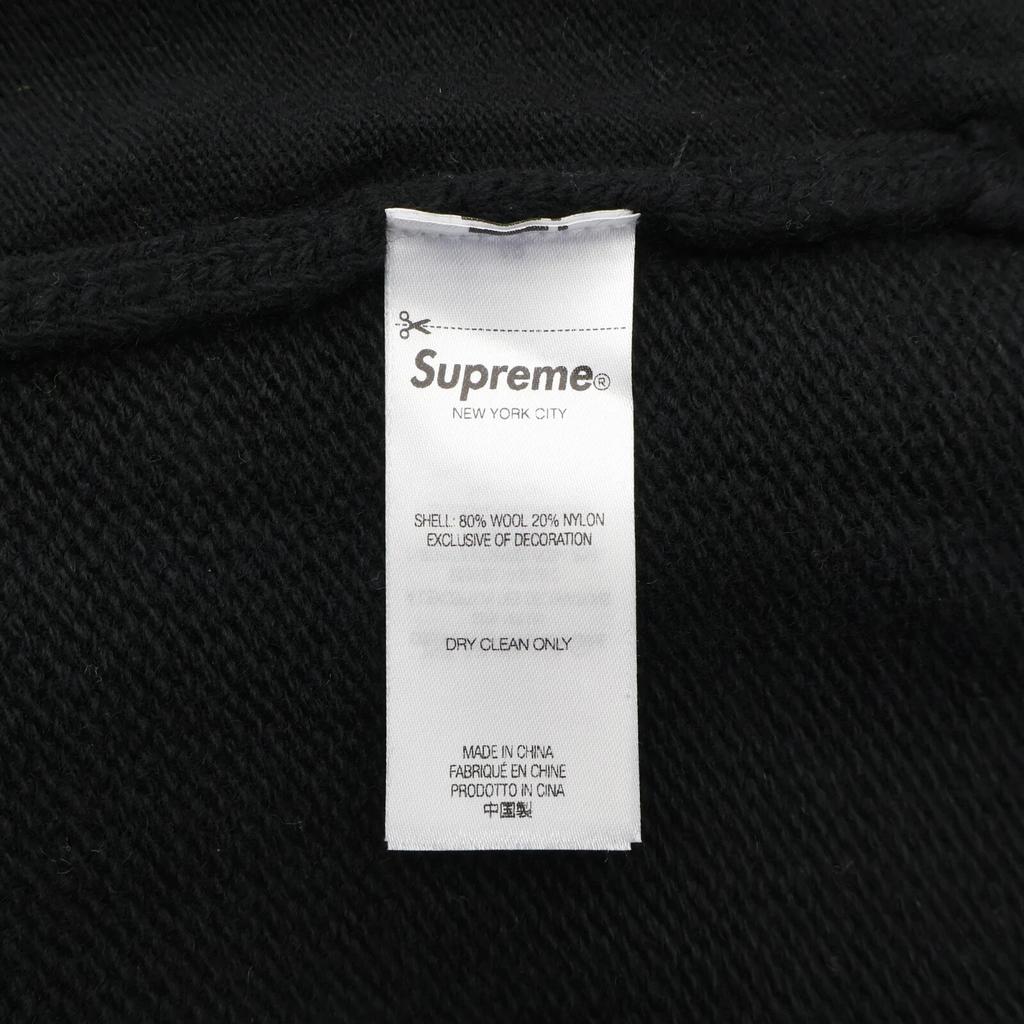 Supreme Черный свитшот с капюшоном на молнии с вышивкой «Тайная вечеря»
