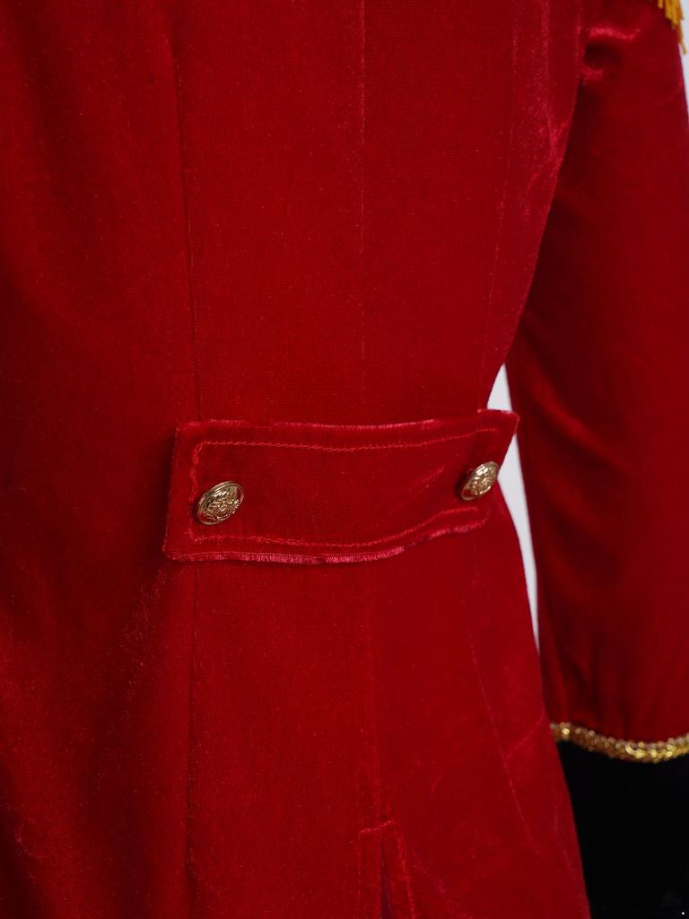 Boys Circus Cosplay Costume Long Sleeves Tassel Details Dip Hem Coat Role Play Jacket