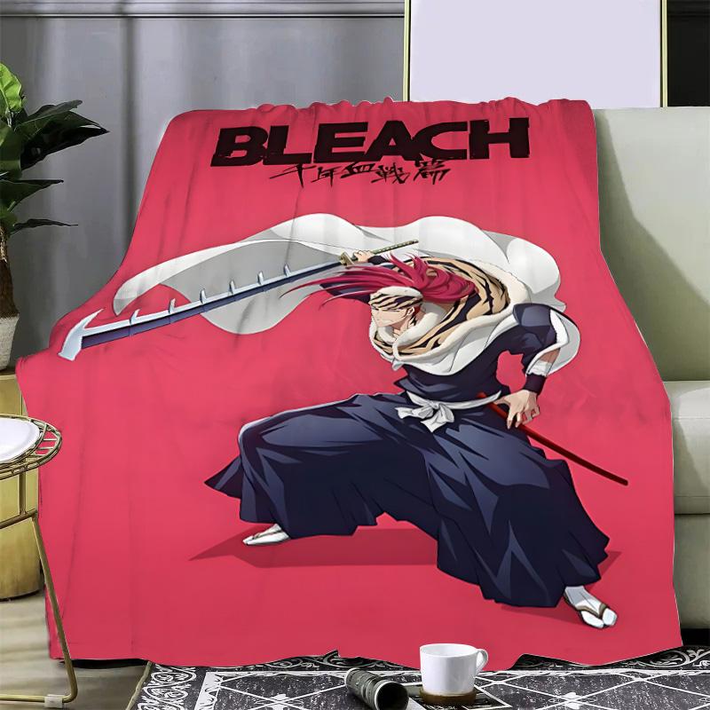 Bleach Kurosaki Ichigo Printed Blanket Picnic Blankets Warm Blanket Soft and Comfortable Blanket Home Travel Birthday Gift