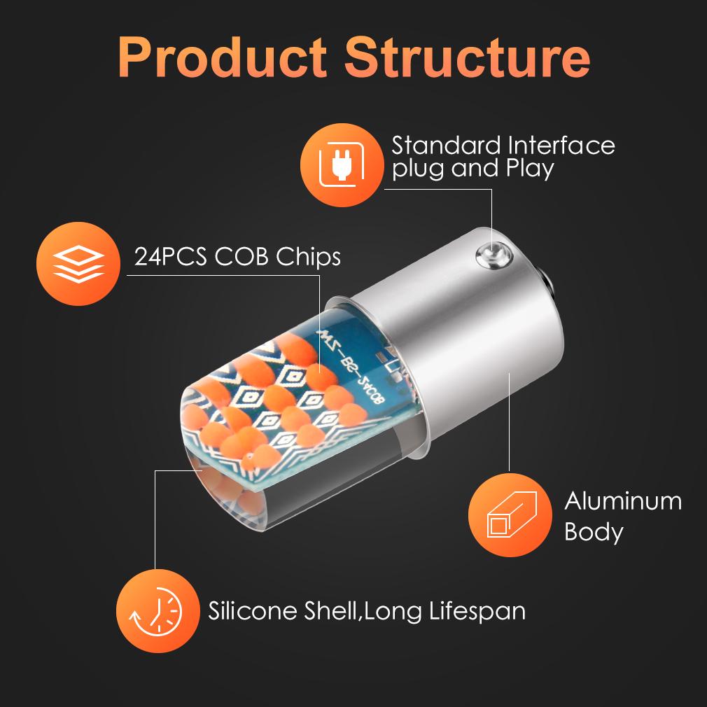 1 шт. 1156 BA15S P21W LED T20 7440 W21W Светодиодные лампы Кристально чистый силиконовый COB T25 LED 3156 3056 P27W Автомобильные указатели поворота Стоп-сигнал Янтарный Белый Красный