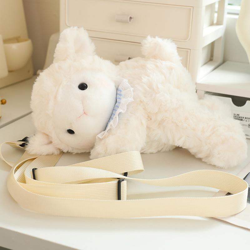 Spring plush backpack children's bear bag girls travel pink rabbit backpack birthday gift