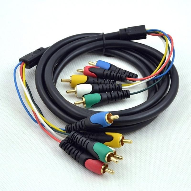 Позолоченные 5 RCA на 5 RCA Кабель 1,8 метра Удлинитель звука и видео для систем домашнего кинотеатра и игровых консолей