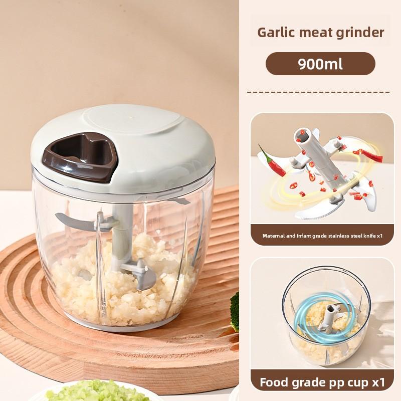 Garlic masher, manual garlic press, multifunctional garlic chopper, ginger-garlic-meat mincer, baby food processor, kitchen mini garlic grinder
