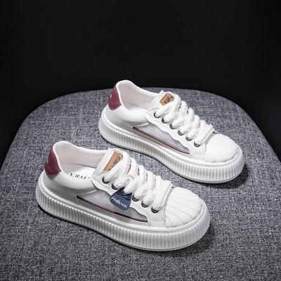 2024 новые летние туфли Niche Explosion Shell Head White, женские универсальные спортивные сетчатые дышащие кроссовки на толстой подошве