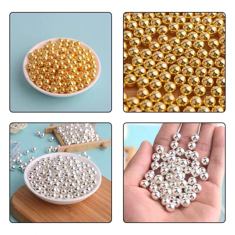 3-12Mm Round Non-Porous Abs Color Imitation Pearl Loose Beads Diy Handmade Jewelry Nail Bead Clothing Matching