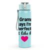 1PC My Grammy Says Im Perfect Text 750ml Color Plastic Sports Water Bottle Leakproof Flip Straw Lid Suitable for Sports Office Home Use