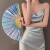 Lightweight Holographic Folding Fan Holographic Effect Dance Performance Props  Cosplay