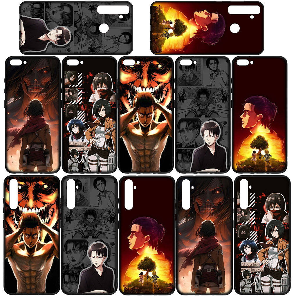 Чехол для iPhone 16 15 Xiaomi Redmi Note 14 13 12 11 Pro Max X 8 16e Samsung Galaxy S25 S24 S23 Moto OPPO Huawei Аниме Атака титанов Levi Чехол для телефона