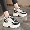 Fashion Women Sneakers Chunky Platform Sneakers Women Lace-Up Thick Bottom Vulcanzied Shoes Female Non-Slip Sports Shoes Running Shoes