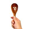 Wooden Serving Spoon, Natural Wood, for Ladle, Spoon, Pot, Soup Spoon, Serving Utensil, Cutlery, Ladle (Single Item (Perforated))