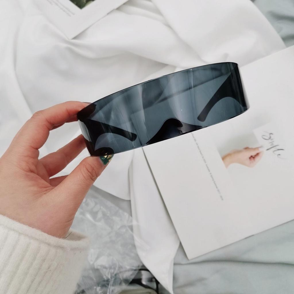 Солнцезащитные очки Futuristic Warrior: Модные интегрированные очки для вечеринок с персонализированной повязкой на голову