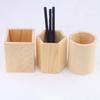 1 шт. Деревянный подставка-стакан для ручек, органайзер для карандашей, канцелярская принадлежность, коробка для кистей для макияжа, многофункциональный офисный настольный пенал, контейнер