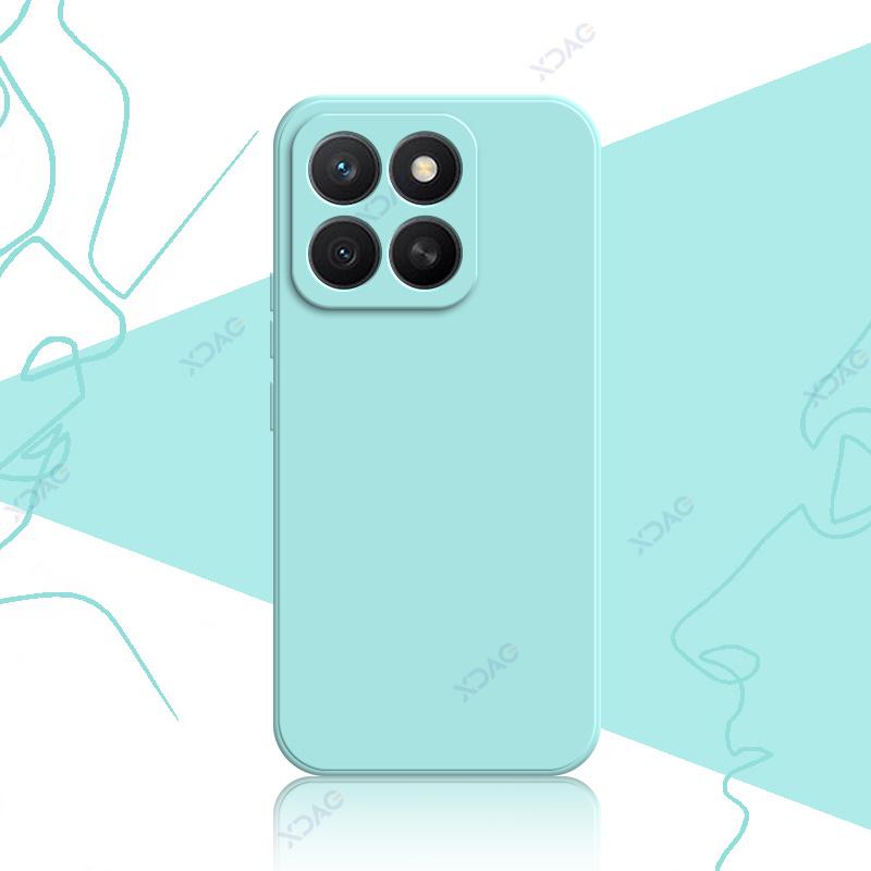 2025 Роскошный квадратный жидкий силиконовый чехол для Honor X8C HonorX8C 6.7" Global Soft Phone Cover Водонепроницаемые сумки Coque Armor