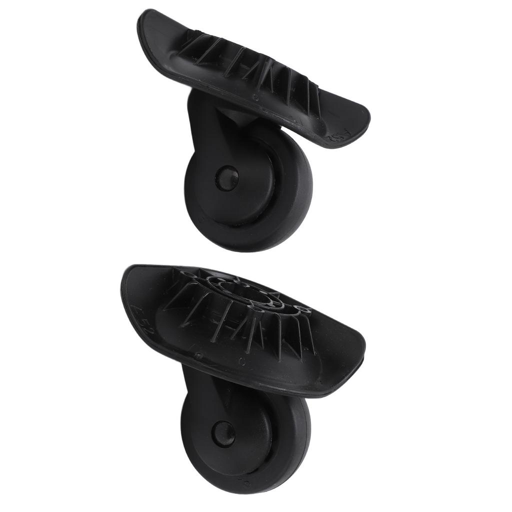 1 Pair Luggage Swivel Casters Mute Swivel Wheels Repalcement for Suitcase Black A52