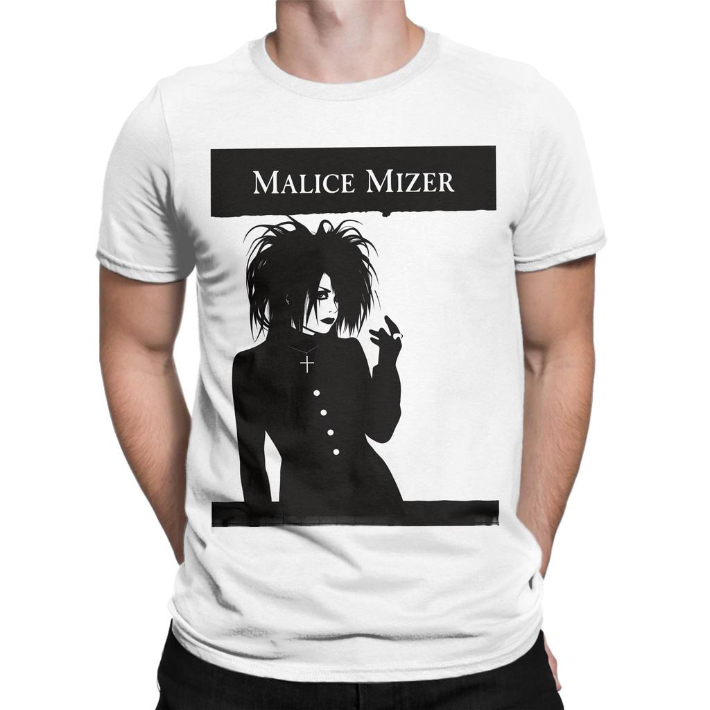 Malice mizer группа 100% Хлопок Футболка Для Пары Летняя Уличный Стиль Футболки С Круглым Вырезом Харадзюку Футболка Оверсайз Свободные Топы