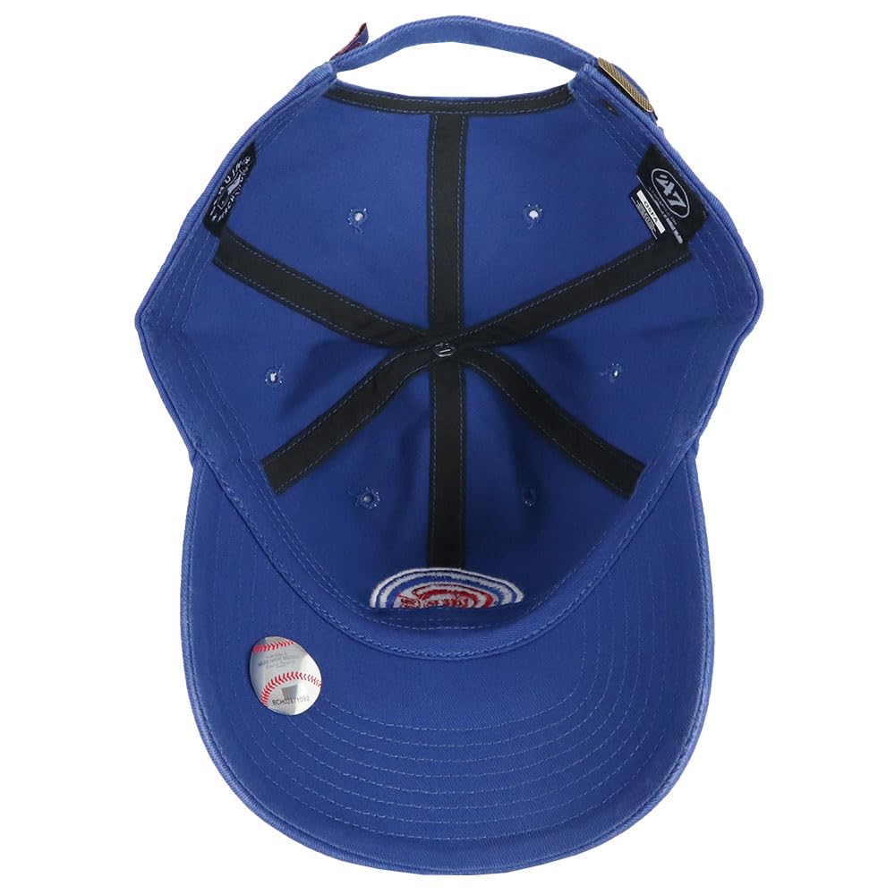 Кепка 47 Brand Clean Up Low Cap Логотип MLB Chicago Cubs Королевский синий Унисекс B-RGW05GWS-RYB