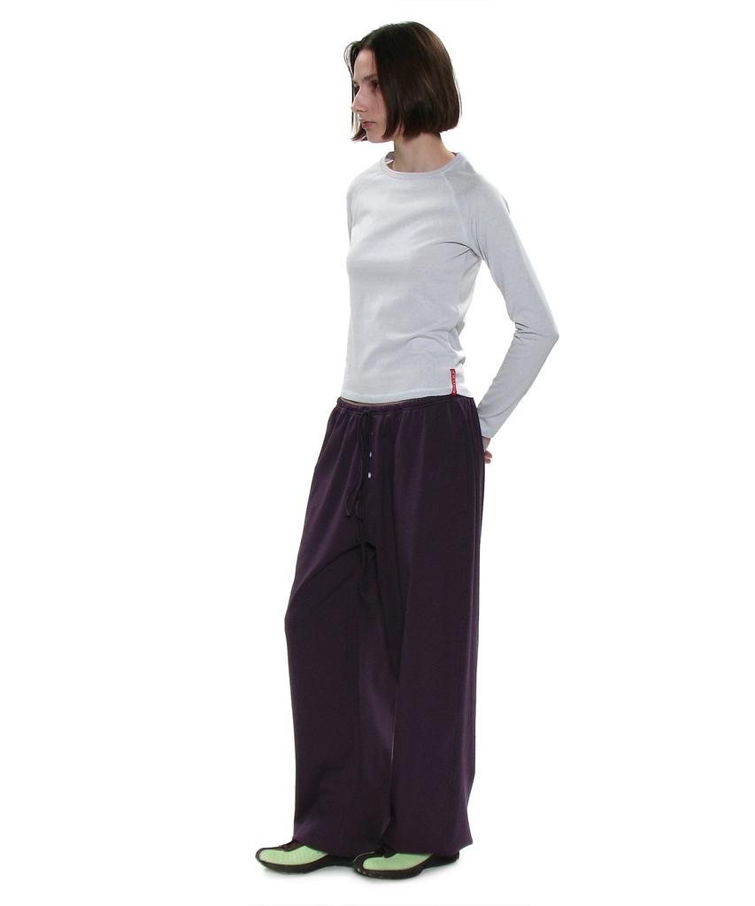 PARTIMENTO WOMEN Pwc Semi-Sheered Long Sleeve Tee_Light Grey