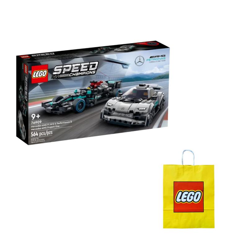 LEGO Speed Mercedes-AMG F1 W12 E Performance & Mercedes-AMG Project One Building Blocks 76909