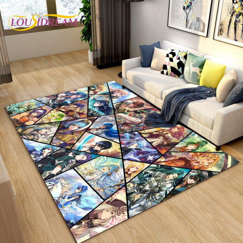 Game Gamer Fire Emblem Series Area Rug,Carpet Rug for Living Room Bedroom Sofa Doormat Decoration, Kids Play Non-slip Floor Mat