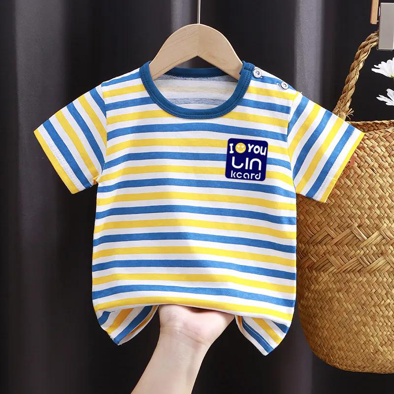 Summer Kids Cute Printing T Shirts Short Sleeve Tops Korean Style O-neck Loose T Shirts for Children Girls and Boys