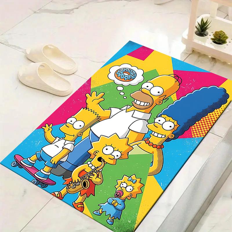 1Pc Simpsons Family Adventure Rug Office Carpet Indoor Outdoor Doormat Nonslip Soft Living Room Christmas Halloween Gift D922927