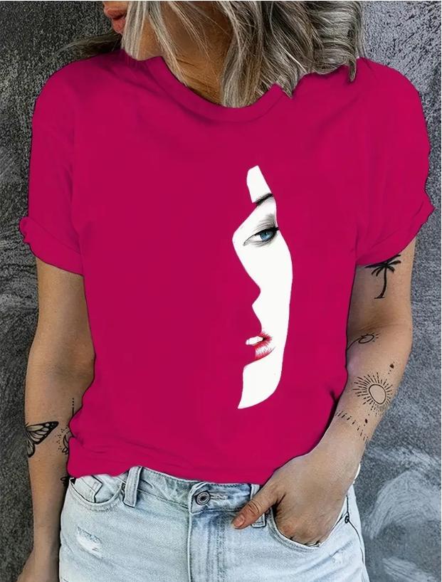 Модная женская персонализированная футболка с принтом светлых теней, забавная повседневная футболка с круглым вырезом и короткими рукавами, летняя женская футболка