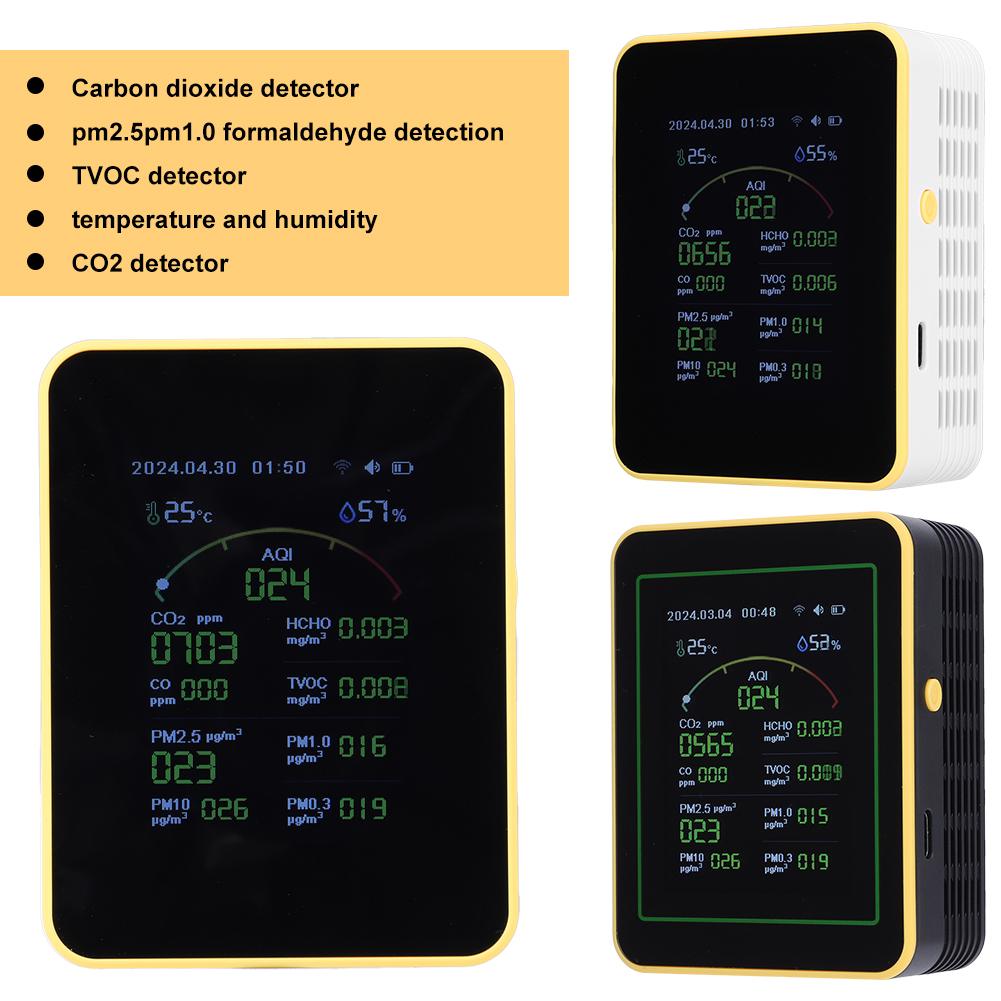 Tuya WiFi 15 In 1 Air Quality Detector Household CO CO2 TVOC HCHO Tester CO2 Detector CO2 Meter Carbon Dioxide Detector for Home