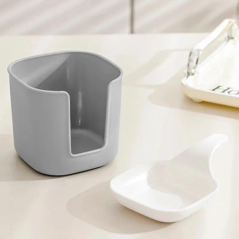 6 шт./компл., пластиковая белая бытовая маленькая посуда с ручками, набор посуды со стойкой для хранения, посуда для соуса и уксуса