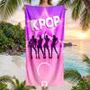 K-pop Модное пляжное полотенце: Идеально для летних приключений Мягкое, впитывающее и быстросохнущее, подходит для плавания и купания