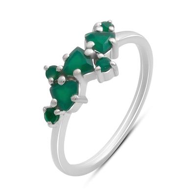 Серебряные серьги с натуральным агатом 1.295ct (2196167)