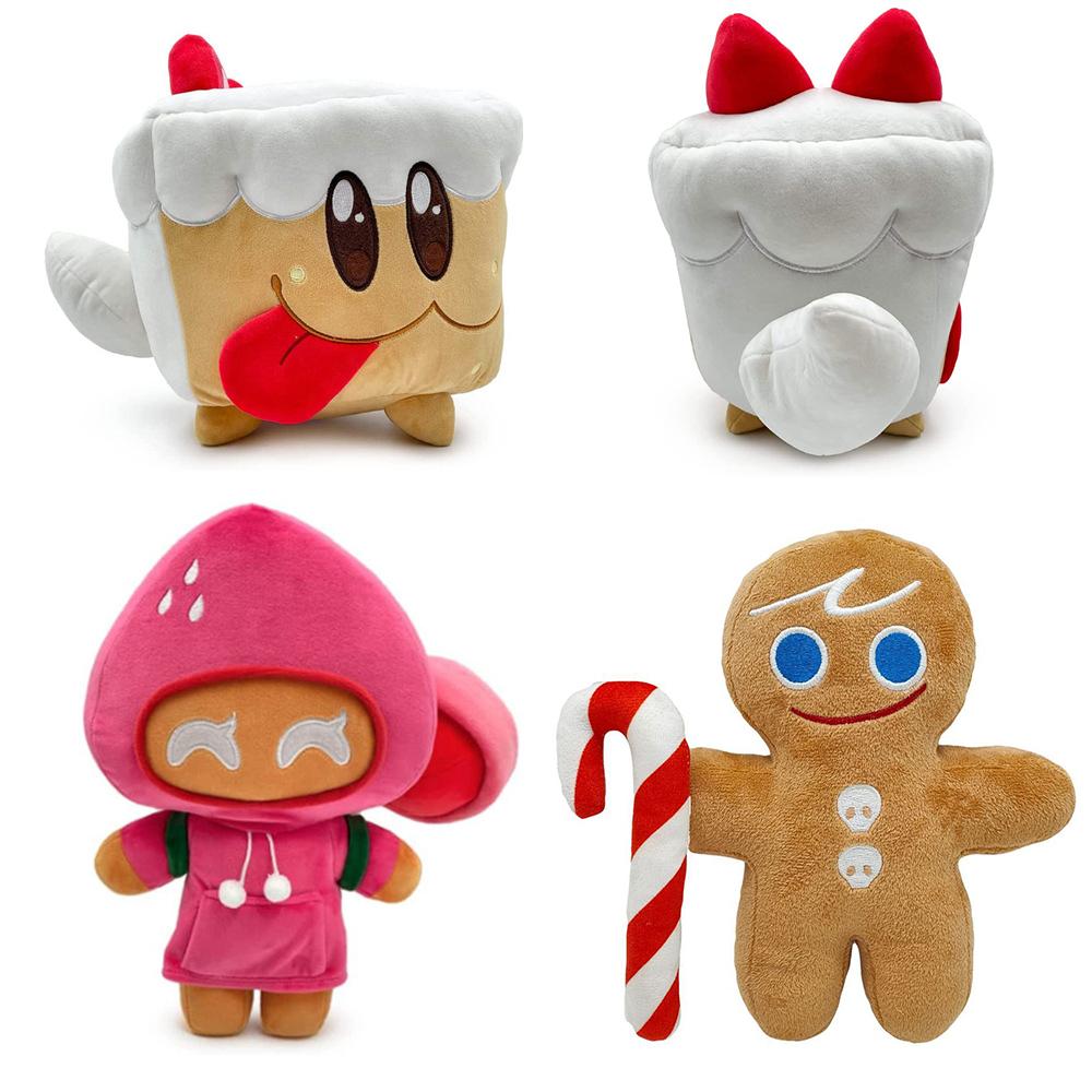 Cookie Run Kingdom Cake Собака Милый Пряничный Человечек Плюшевая Игрушка Умиротворяющая Кукла Клубника для Девочек Плюшевая Игрушка Детский Подарок На День Рождения