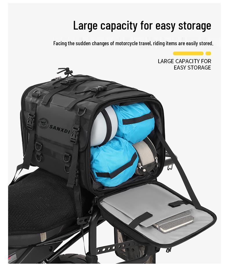 SANXDI Большой задний багажник для мотоцикла - Расширяемая, Сумка на хвост для дальних поездок