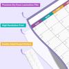 Large Dry Erase Calendar for Wall - 40" x 28", Erasable & Reble Laminated Calendar, Undated 1 Month Wall Calendar, 10 Round Stickers