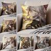 JJing Yuan Star Rail Hit Game Character Cushion Cover Throw Pillow Cover Hidden Button Durable Polyester Chair Cushion