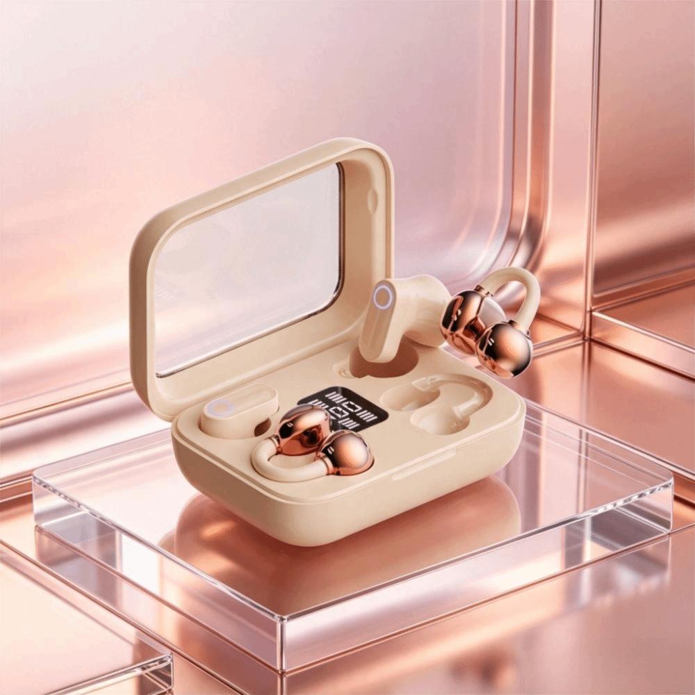 Long Range Wireless Earbuds Noise Reduction Ear Clip Earphones Open Ear Headset Fitness