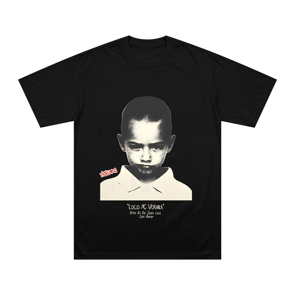 Juan Luis Con Amor T-shirt Maluma Loco X Volver Album New Graphic T Shirt Unisex Cotton Tee Round Neck Short Sleeve Clothes
